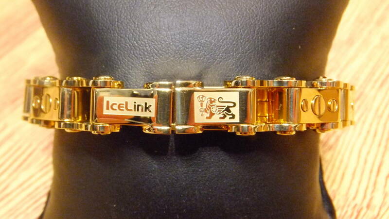 Ice Link ICELINK バイシクルブレスレット　新品未使用　イエローゴールドカラー　アイスリンク