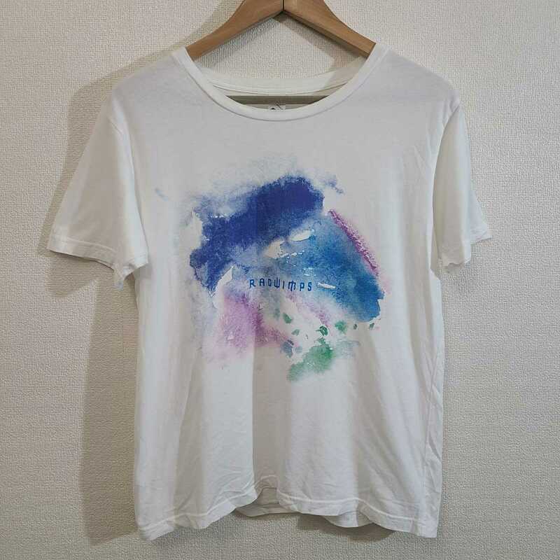 ☆RADWIMPS/ラッドウィンプス/Mサイズ/水彩画/Tシャツ/半袖/ホワイト/バンT/トップス
