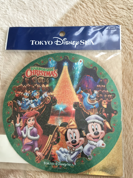 ディズニー TDS harborside Christmas 2004 ミッキー ミニー ジーニー アリエル ドナルド ステッカー