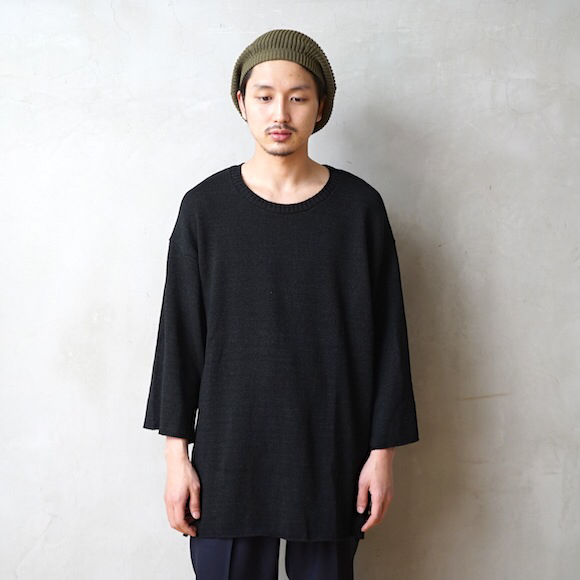 juha DENIM OVER KNIT BLACK ユハ デニムオーバーニット ブラック