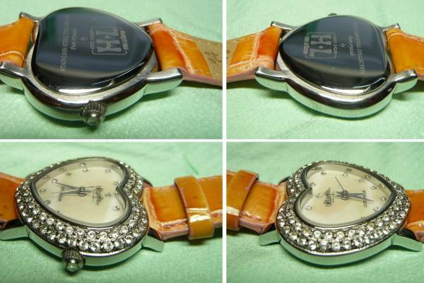 レディース腕時計　ハート型　H.Lコートダジュール　H.L COTE D'AZUR　VERA PELLE/ベラペレ　アシュエルレディースウオッチ