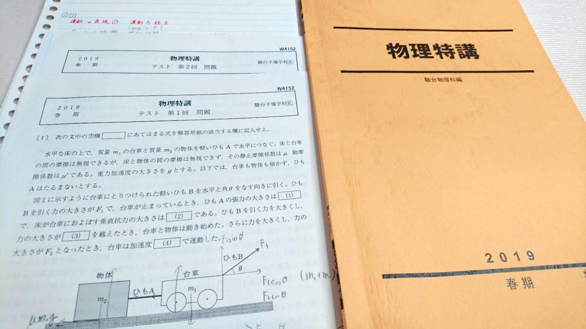 駿台　高井隼人先生　19年春期　物理特講　テキスト・板書・テスト　駿台　鉄緑会　河合塾　東進　東大京大　Z会