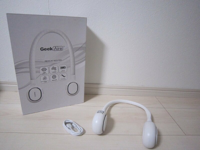 美品 SIWON シウォン GEEK AIRE ギーク プレミア ネックファン 首掛け 扇風機 コストコ SGF-2101MB