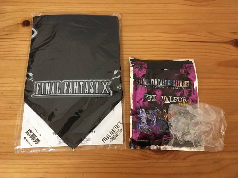 非売品 ファイナルファンタジーX 特典 バンダナ クリーチャーズ ヴァルファーレ フィギュア クリスタルver クリア ハンカチ FF10 0706-01