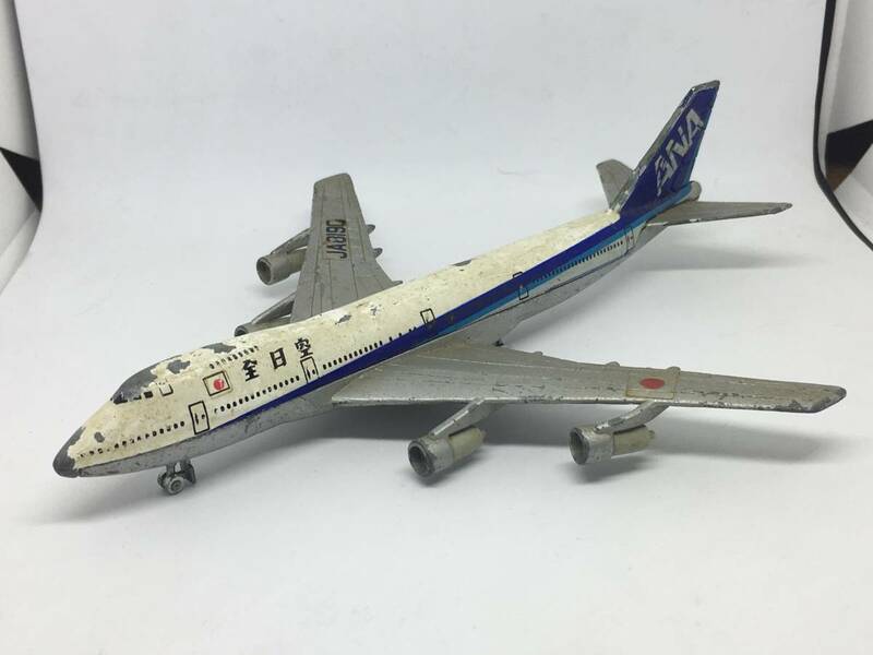 当時物 TOMY トミー 旧トミー トミカ飛行機 No.1 ボーイング Boeing B747 全日空 1/415スケール 1978年 日本製 ミニカー ANA 0607-09