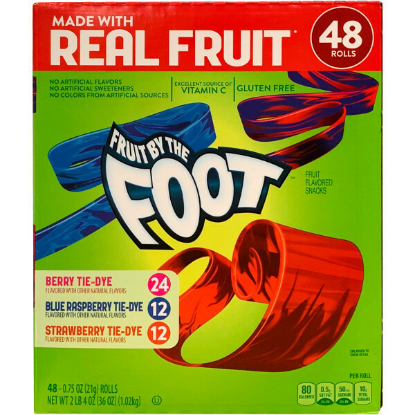 長～いカラフルなスナック！Fruit by the Foot チューイング・キャンディー バラエティーパック (48ロール入)