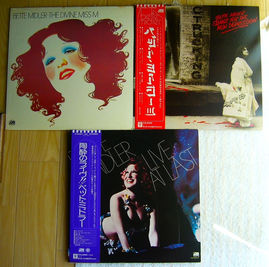 限定 送料無料 希少 極美盤 4枚 帯付 ベット ミドラー デビューThe Divine Miss M Songs for the New Depression III LIVE 陶酔のライヴ
