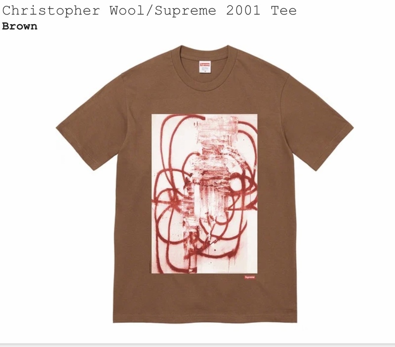 【新品　未開封】Supreme Christopher Wool/Supreme 2001 Tee COLOR /STYLE：Brown SiZE：Large