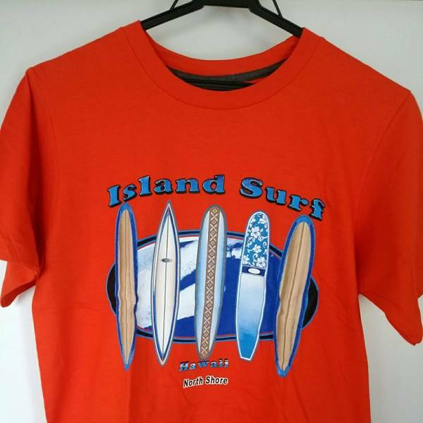 ハワイ購入Tシャツ　ノースショア限定　Sサイズ　サーフィン　サーフボード　オレンジ　送料520円