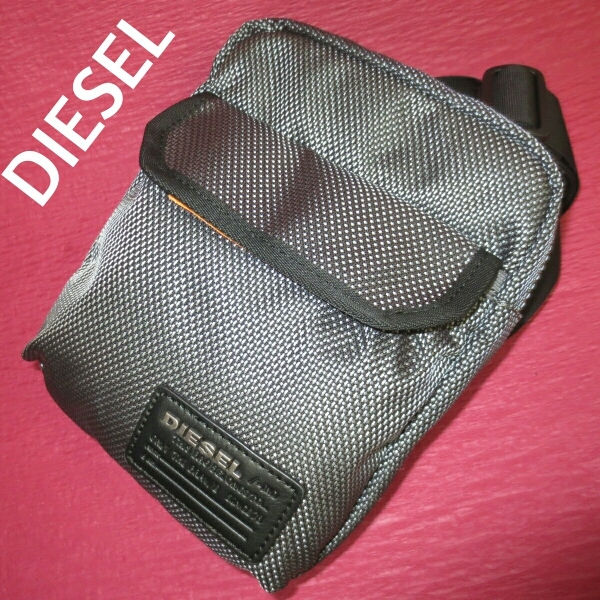 【美品中古】　DIESEL　ディーゼル　ショルダーバッグ　グレー　Ｘ　ブラック　B076