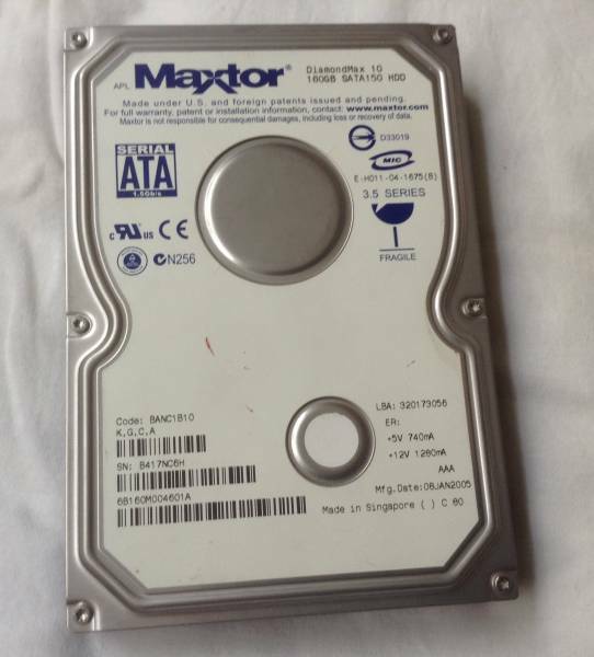 Maxtor HDD 160GB