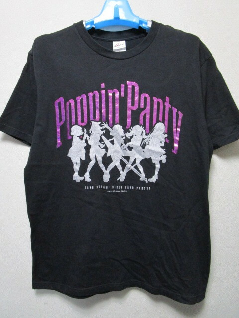 Poppin'Party BanG_Dream! GIRLS BAND PARTY 半袖Ｔシャツ・XL・黒（ポッピンパーティバンドリ！）