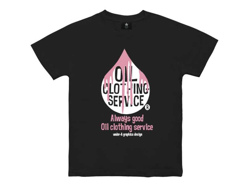 【 クリックポスト可 】 90cm キッズ 半袖 Tシャツ ブラック オイルクロージングサービス オイル 子供服 OIL CLOTHING ロゴ NOP-0082-90