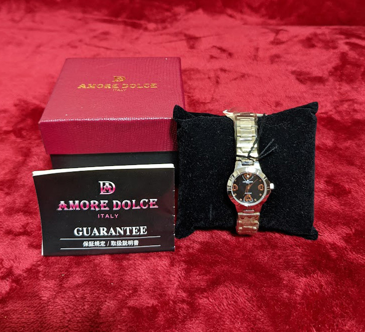 未使用/ストック品 AMORE DOLCE(アモーレドルチェ) レディース腕時計 AD13306 ブラック