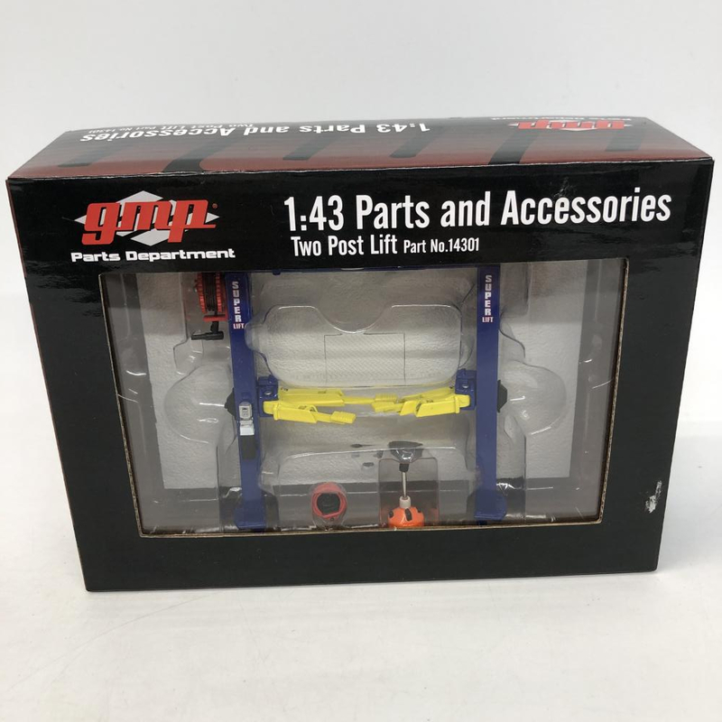 【中古】ジャンク)1/43 ジーエムピー GMP Two Post Lift - Blue and Yellow