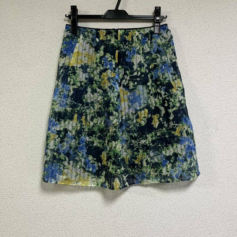 【即納】 Spick&Span スピックアンドスパン 台形スカート ミニスカート 花柄 ネイビー 38