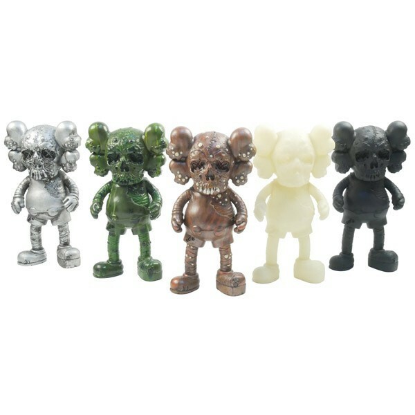 カウズ KAWS ×MEDICOM TOY COMPANION PUSHEAD VERSION パスヘッド 5体セット マルチ Size【フリー】 【中古品-ほぼ新品】【中古】