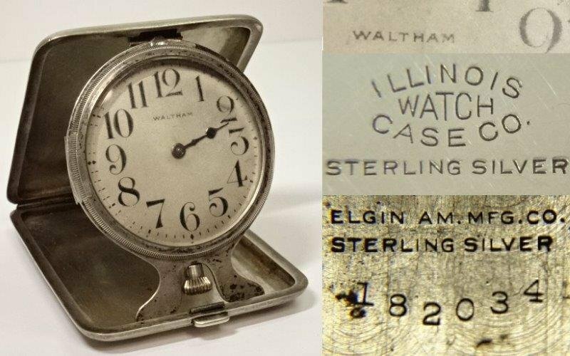 銀製ケース waltham 旅行用時計 レストアベース 0728U4G