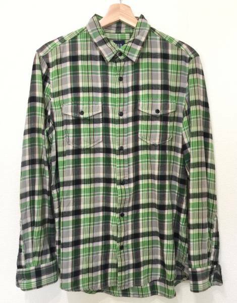 即決送料込　2000年代 GAP ギャップ チェック柄 薄手 ネルシャツsize M