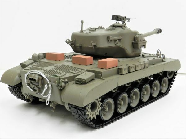 【塗装済み完成品 赤外線バトルシステム付 対戦可能】HengLong Ver.7.0 2.4GHz 1/16 戦車ラジコン M26 パーシング ☆3838-1