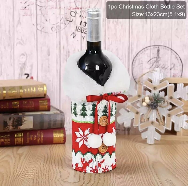LHH625★全9種類 要1種類選択 クリスマスワインカバー クリスマス ワイン 装飾 デコレーション 可愛い シャンパン ボトルカバー インテリア