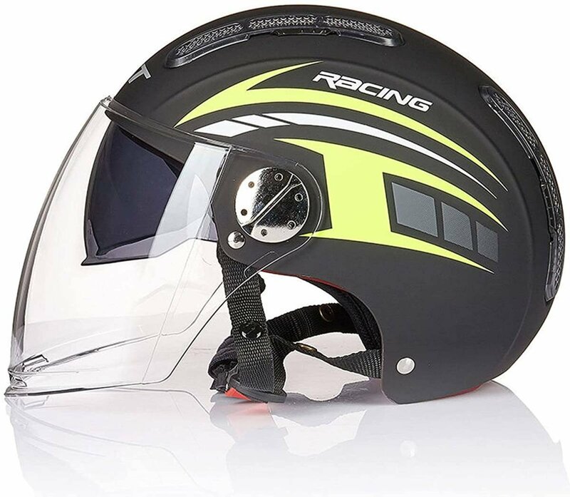 TZX642★新品ハーフヘルメット 超軽量半帽ヘルメット ジェットヘルメット ダブルシールド 男女兼用6色　選択可能A1