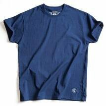LHH07★藍染 半袖 天然藍 Tシャツ スウェット メンズ クルーネック 7.5oz 綿100% インディゴ 濃紺 ヴィンテージ XL