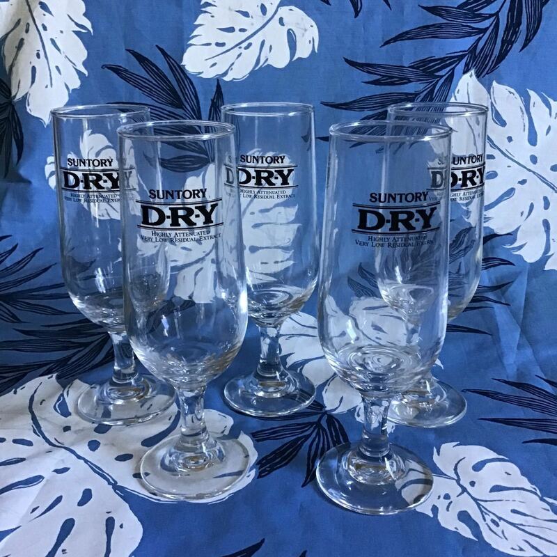 ビールグラス ビアグラス サントリー　DRY ビールグラス　　5客