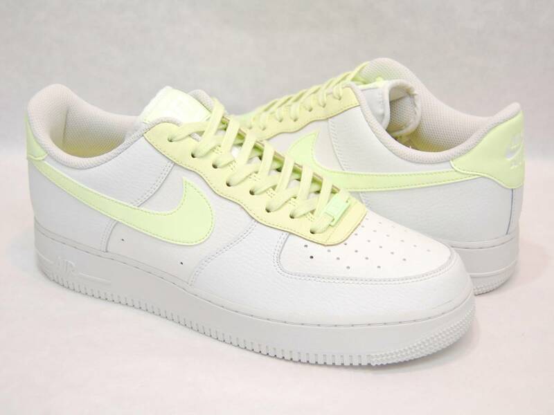 wmns air force 1 07★US12★検索用,訳有,エア,フォース,ワン,AF1,LOW,ロー,白,ホワイト,ライム,レザー,グリーン,USA,海外,限定,未発売