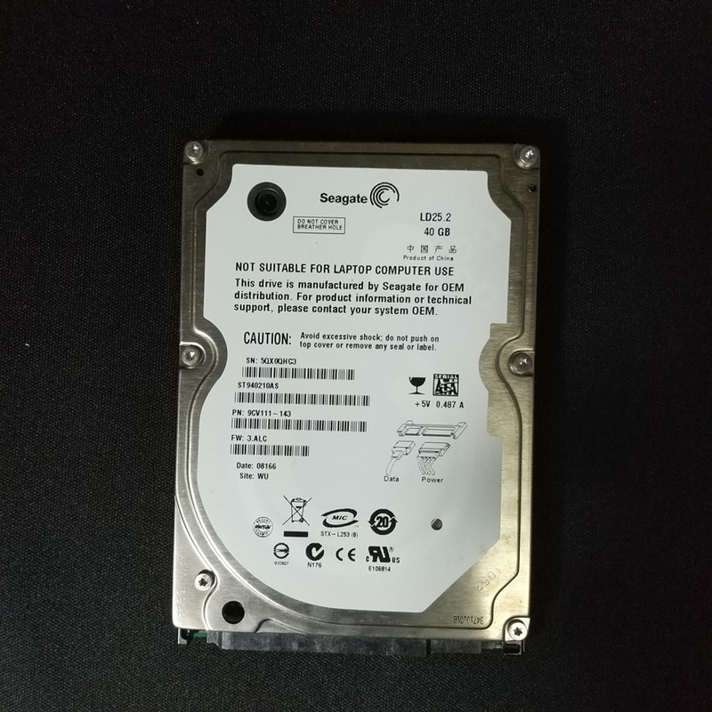 Seagate ld25.2 40 GB SATA / 150 2 MB 5400rpm 2.5インチハードドライブ ST940210AS