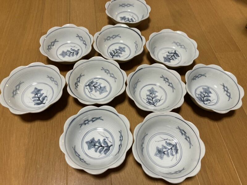 小鉢　取り皿10客USED※日本料理食器・料理食器・小皿・大人数取り皿・料理屋小鉢・おもてなし・小料理・取り皿