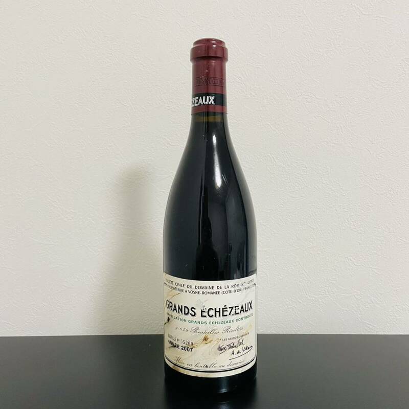 2007年 DRC グラン・エシェゾー 750ml 13％ 液面良好 ラベル汚れ フランス ブルゴーニュ 赤