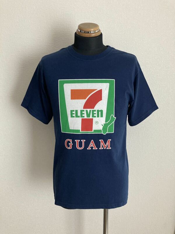 【7 ELEVEN】ロゴTシャツ 国内S/M相当 グアム島 米国セブンイレブン USコンビニ GUAM 企業物 良品 送料無料