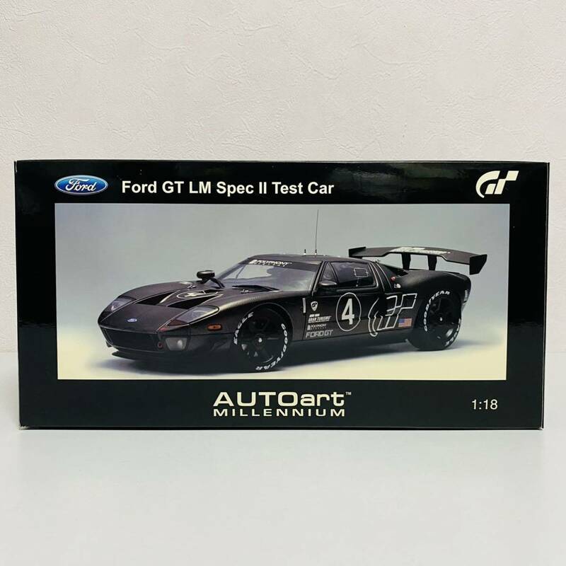 【美品】AUTOart MILLENNIUM オートアート 1/18スケール Ford GT LM Spec Ⅱ Test Car フォード ミニカー モデルカー 現状品