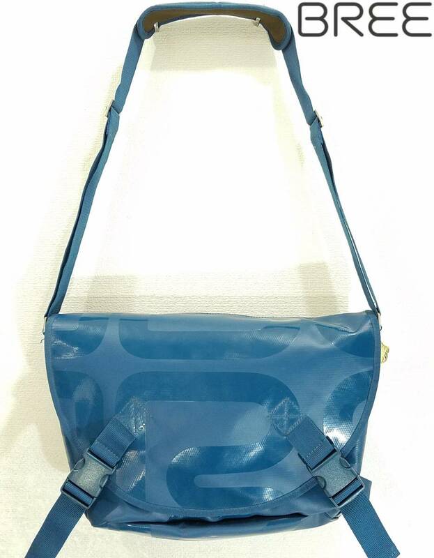 送料710円~(即決は送料無料)BREEメッセンジャーバッグ ターコイズブルー斜め掛けショルダーバッグPCバッグ鞄メンズ レディース ブリー