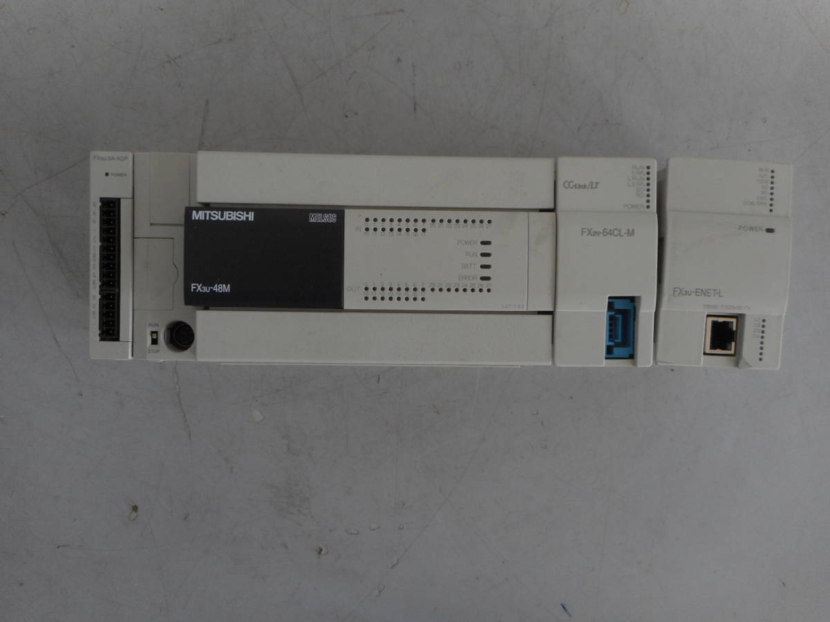 MK0324 ・FX3U-3A-ADP [三菱]・FX3U-48M [三菱]FX2N-64CL-M [三菱]FX3U-ENET-L [三菱]　配電セット