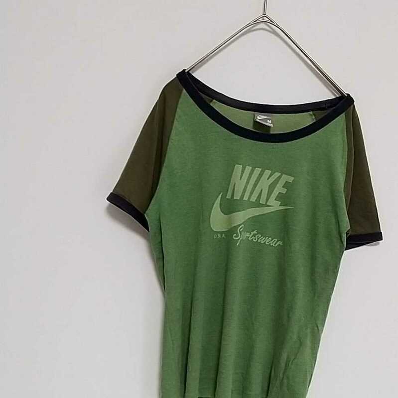 NIKE　ナイキ 半袖 Tシャツ スポーツウェア ビッグロゴ グリーン　緑