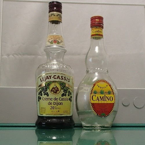 1030/酒瓶/テキーラ リキュール/Lejay Cassis Creme de Cassis ルジェ クレーム ド カシス/Tequila Camino Real カミノ レアル ゴールド