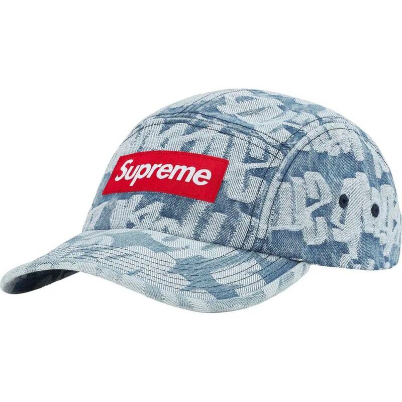 Supreme Fat Tip Jacquard Denim Camp Cap Blue シュプリーム ファット ティップ ジャカード デニム キャンプ キャップ ブルー