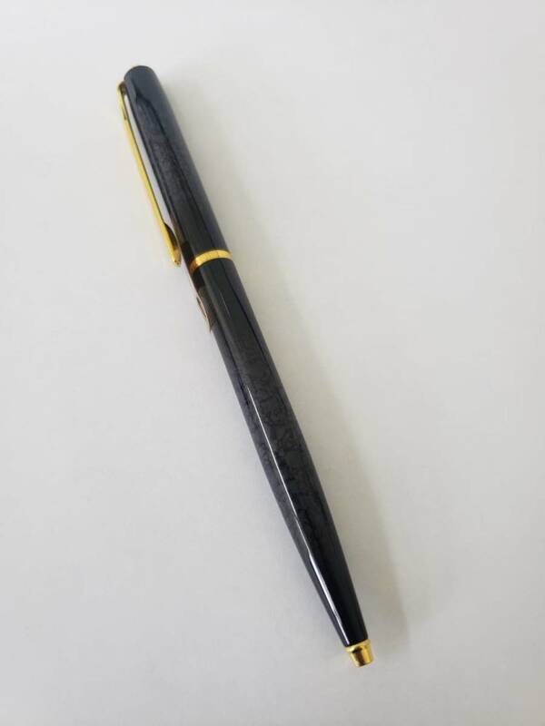 ペ286 新品 未使用 elysee エリーゼ 回転式 ボールペン ドイツ製 黒×グレー マーブル 定価5,500円 送料120円