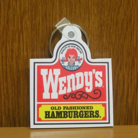 ウェンディーズ　ラバー　キーホルダー 　Wendy's　 USA 　ハンバーガー 　アメトイ　ミールトイ