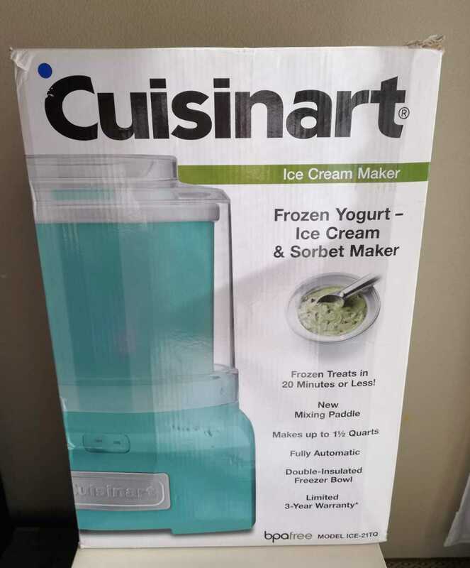 Cuisinart クイジナート ICE-21TQ フローズンヨーグルト アイスクリームメーカー Frozen Yogurt-Ice Cream&Sorbet Maker ターコイズブルー