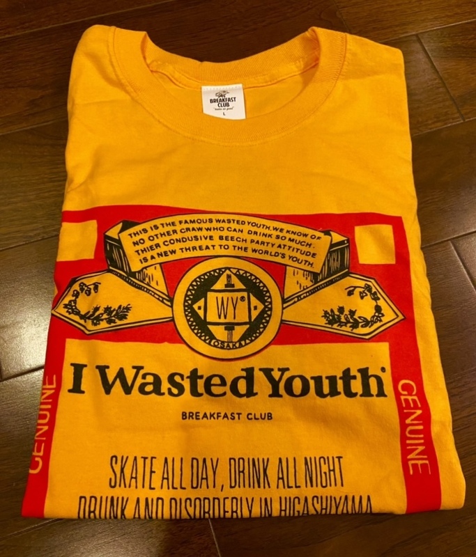 新品 Lサイズ wasted youth × breakfast club ブレックファストクラブ breakfastclub ロンTee L/S T-SHIRT 長袖 Tシャツ オレンジ orange