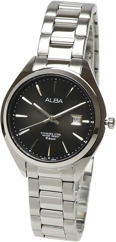 SEIKO セイコー ALBA アルバ チャコール AH7K75X1 レディース ステンレス ビジネス アナログ 日付 カレンダー 腕時計 女性 シンプル