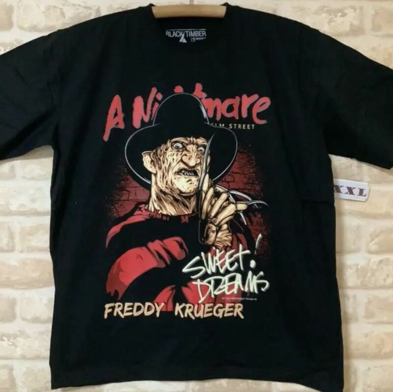 フレディ　Tシャツ　XXLサイズ　　管5342 ホラー エルム街の悪夢 フレディ・クルーガー 映画Tシャツ