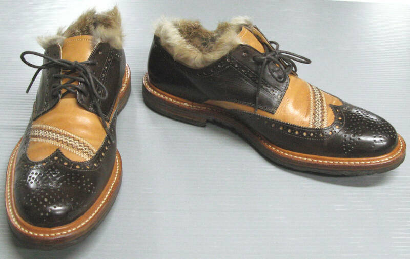 ナンバーナイン：ラビットファー シューズ 7 （ ビルケン フットザコーチャー アーカイブ NUMBER (N)INE Vintage Rabbit fur Shoes 7