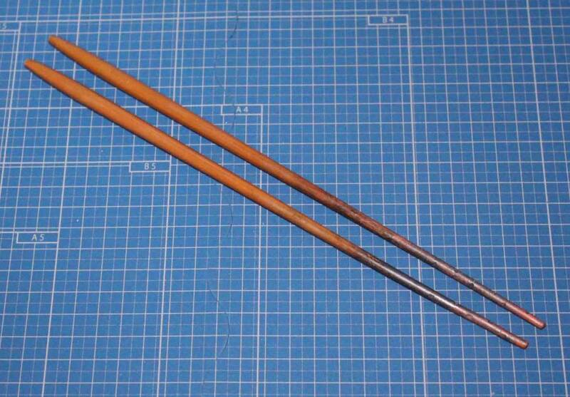 [火箸d01]古民芸■ 火箸 25.8cm 銅製■■囲炉裏道具　 chopsticks　お箸　はし　火道具