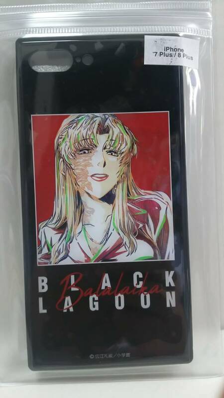 BLACK LAGOON　ブラック・ラグーン　Ani-Art スクエア強化ガラス iPhone7Plus/8Plus用スマホケース　バラライカ　送料無料