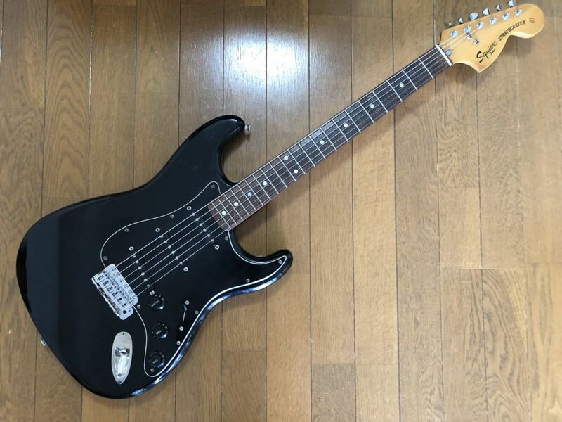 [GT]Fender Japan Squier フェンダー・ジャパン スクワイヤー ST72 ラージヘッド BLK ブラック ローズ指板 Aシリアル 貴重品 Made In Japan