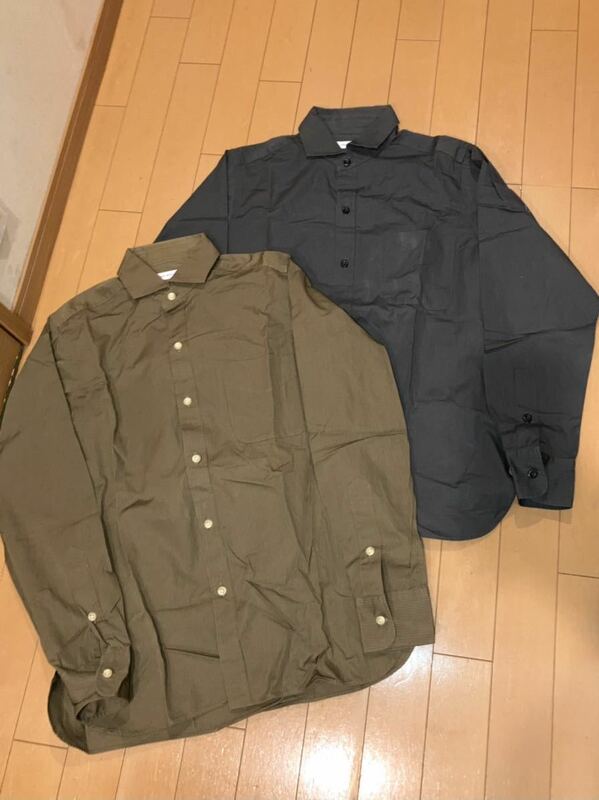 2枚セット アーバンリサーチ　URBAN RESEARCH 長袖シャツ カーキ　グレー　灰色　38サイズ